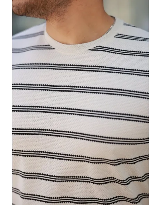 Erkek çizgili Kısa Kollu T-shirt