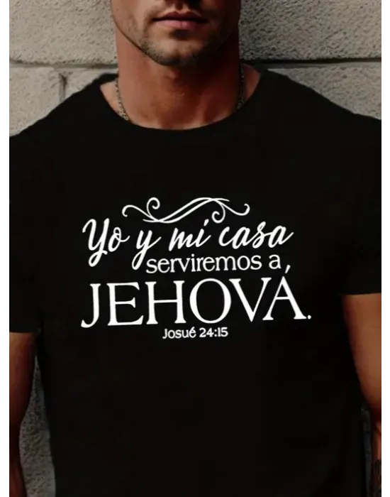 Erkek Jehova Baskılı Süprem T-shirt