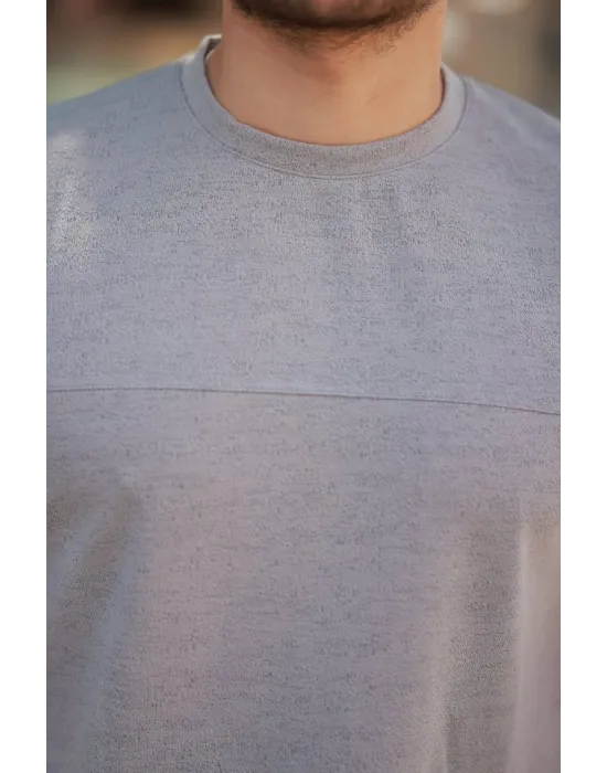 Erkek Oversize Bisiklet Yaka Kısa Kollu T-shirt