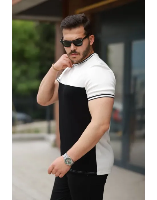 Erkek Parçalı Renk Kısa Kollu Tişört