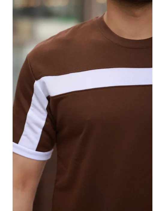 Erkek şerit Detaylı Kısa Kollu T-shirt