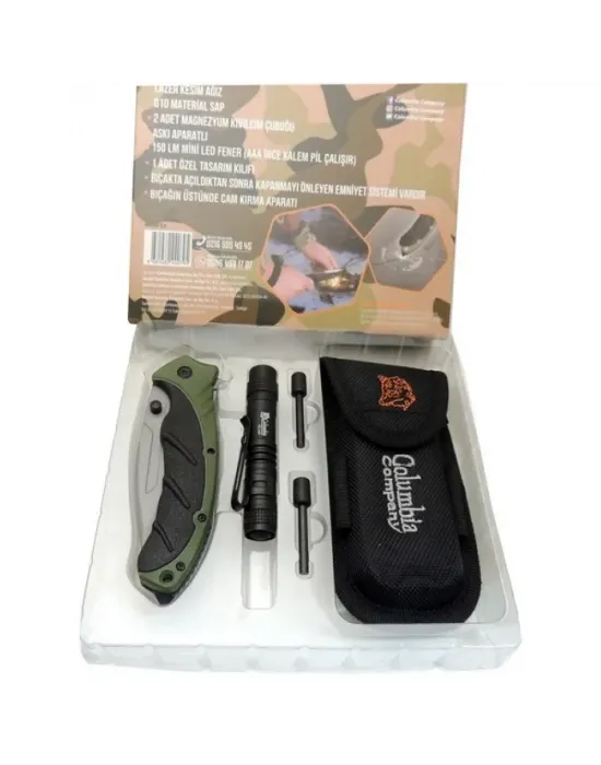Fst-3070-b Kamp Çakısı Fenerli Grn. 21,5 Cm Manuel, Kemerlikli
