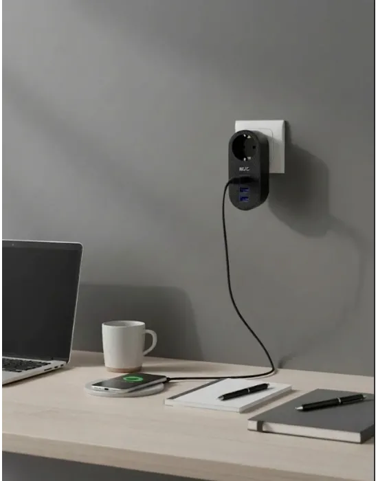 Ftr-07 2xusb 1xtypec Termal Akım Korumalı Isıya Dayanıklı Tekli Priz