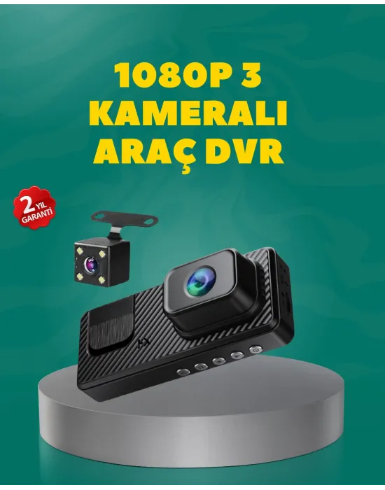 Full Hd 1080p Araç Kamerası | Gece Görüşlü, Döngü Kayıt Ve Geri Görüş