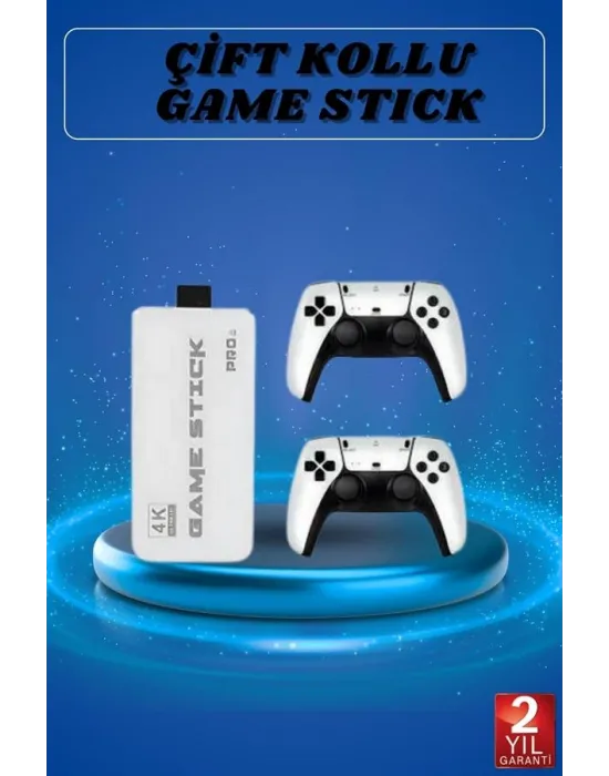 Game Stick 4k Retro Çift Kollu Atari Oyunlari +20000 Oyunlu Konsol Nostalji