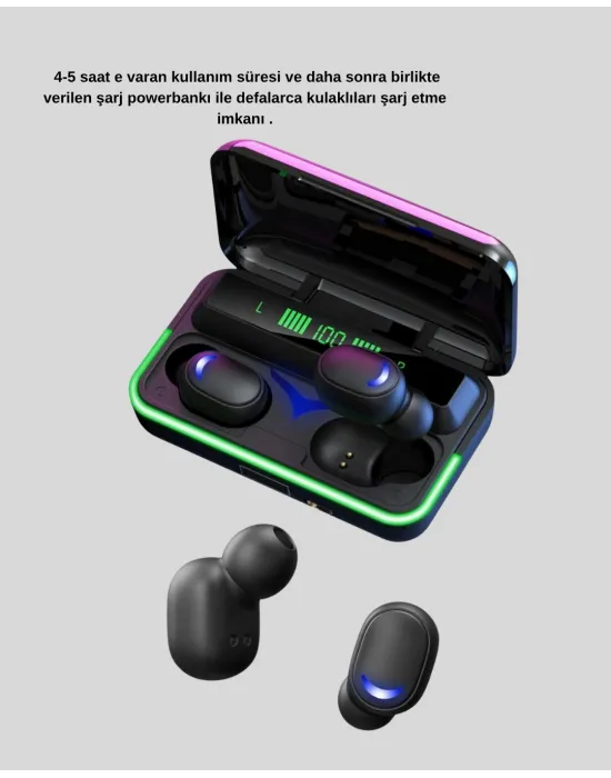 Gaming Bluetooth Kulaklık 800mah Powerbank Düşük Gecikmeli