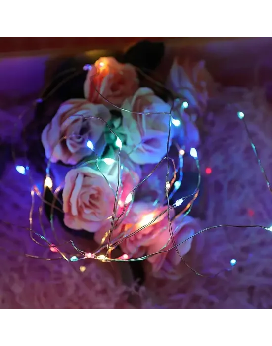 Gd957 Şerit Pilli Aydınlatma 3 Metre 30 Adet Beyaz Peri Led