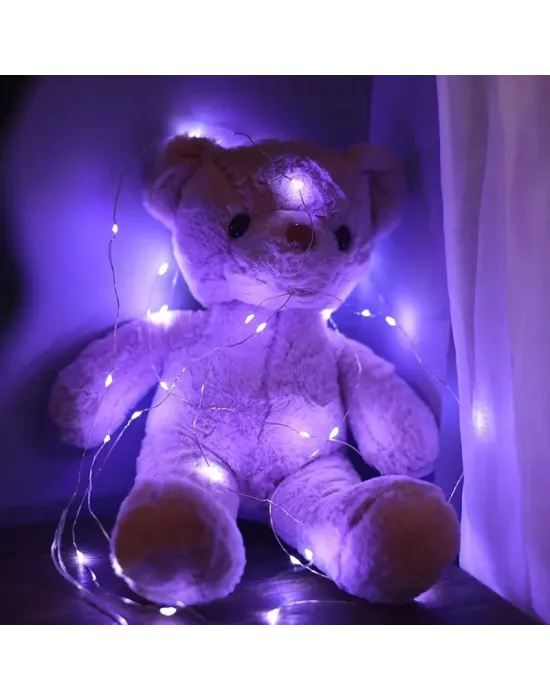 Gd957 Şerit Pilli Aydınlatma 3 Metre 30 Adet Beyaz Peri Led