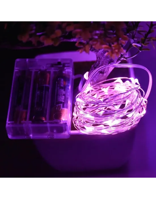 Gd957 Şerit Pilli Aydınlatma 3 Metre 30 Adet Beyaz Peri Led