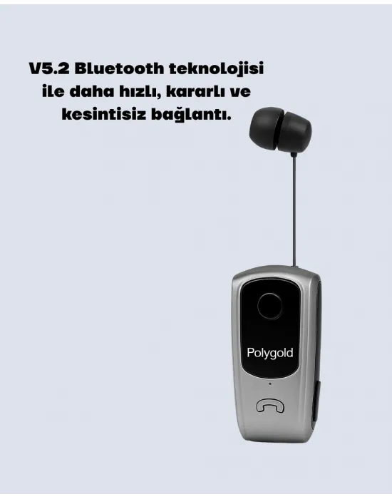 Geri Çekilebilir Kablolu Bluetooth İş Kulaklığı