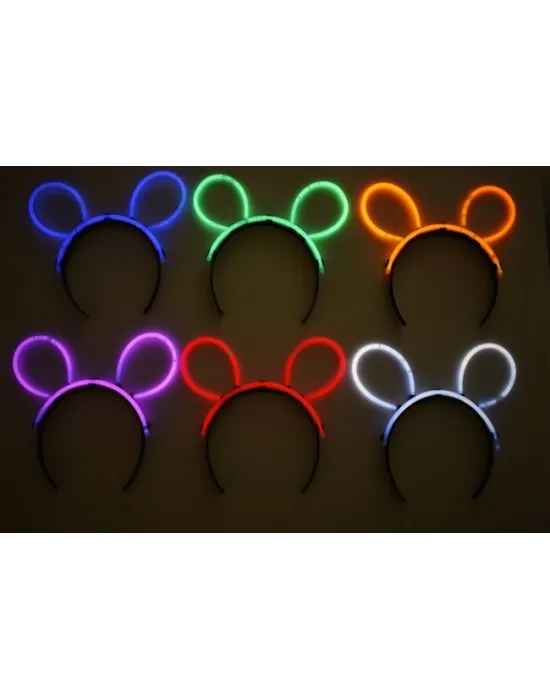 Glow Taç Fosforlu Taç Karışık Renk 12 Adet