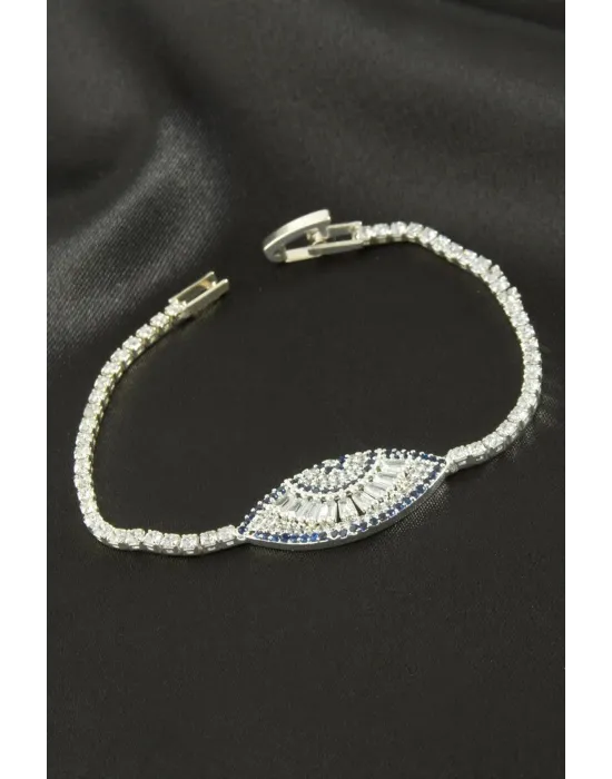 Göz Zirkon Taşlı Çocuk Bileklik 16 cm