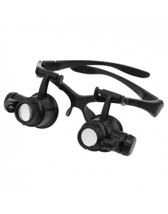 Gözlük Modeli 10x 15x 20x 25x Lens,2led Işıklı,büyüteç