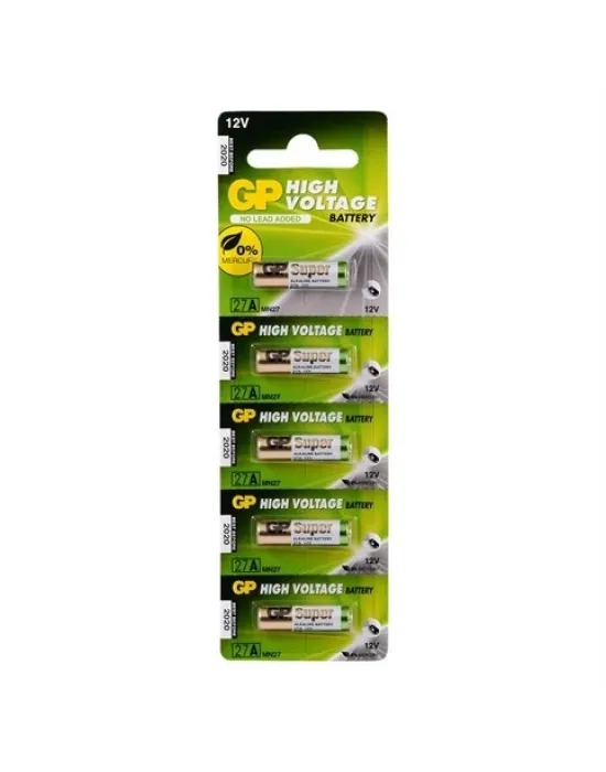 Gp 27a Mn27 12v Alkalin Pil Kepenk Anahtar Pili Beşli Paket