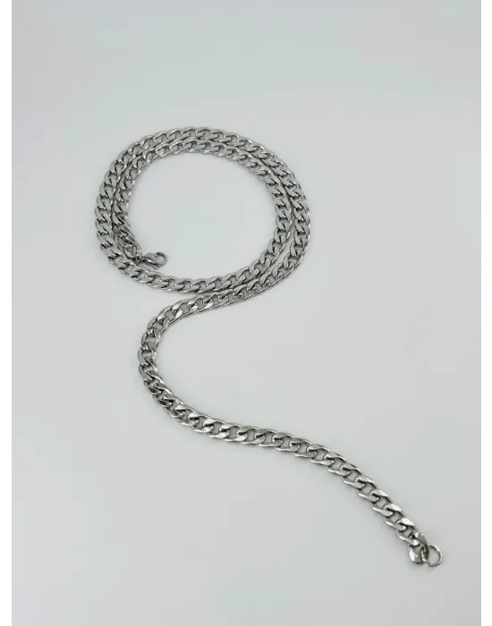 Gri Çelik Çelik Kolye 60 Cm - Ekl0002