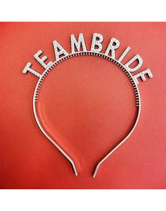 Gümüş Renk Team Bride Taç Plastik – Gelin Ve Nedime Tacı