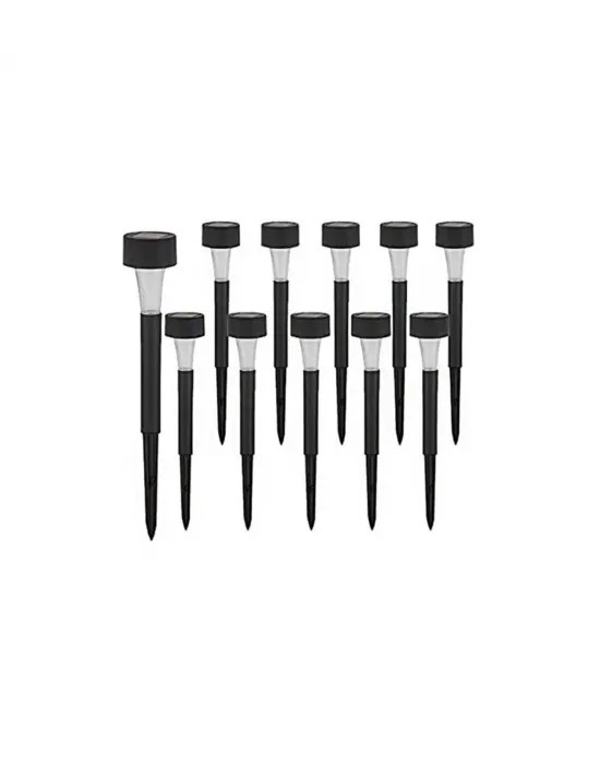 Güneş Enerjili Bahçe Lambası Plastik Saplama 10lu Set