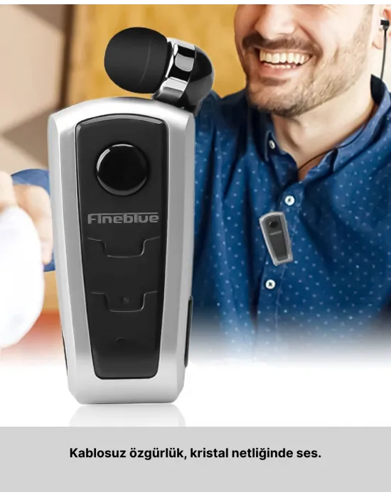 Gürültü Önleyici Fineblue F910 Bluetooth Kulaklık Klipsli Model