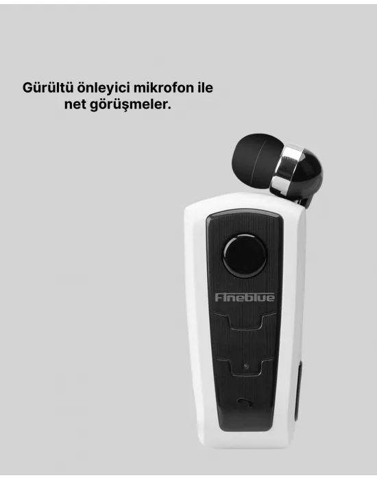 Gürültü Önleyici Fineblue F910 Bluetooth Kulaklık Klipsli Model