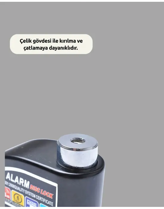 Güvenlik Sensörlü Alarmlı Disk Kilidi Motosiklet Ve Bisiklet İçin