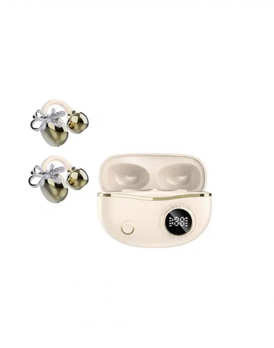 Handsfree Kablosuz Bluetooth Kulaklık Kristal Net Ses 2 Kurdele Küpe Hediyeli