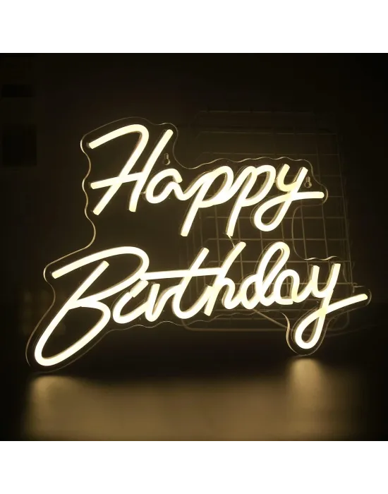 Happy Bırthday Yazılı Neon Led