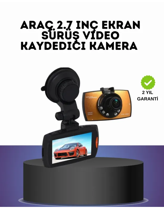 Hd Araç Kamerası 2.7 İnç Ekran G Sensor Destekli