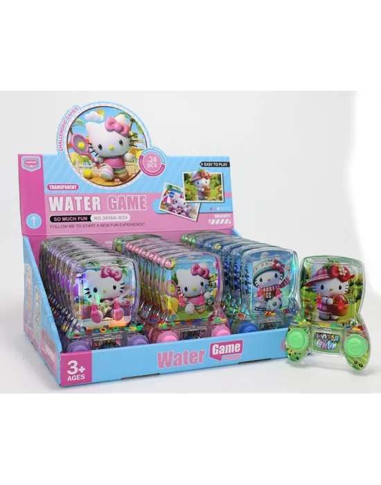 Hello Kitty Baskılı Sulu Oyun - Şeffaf Gövdeli Konsol Tasarımlı Su Oyunu Alk4002