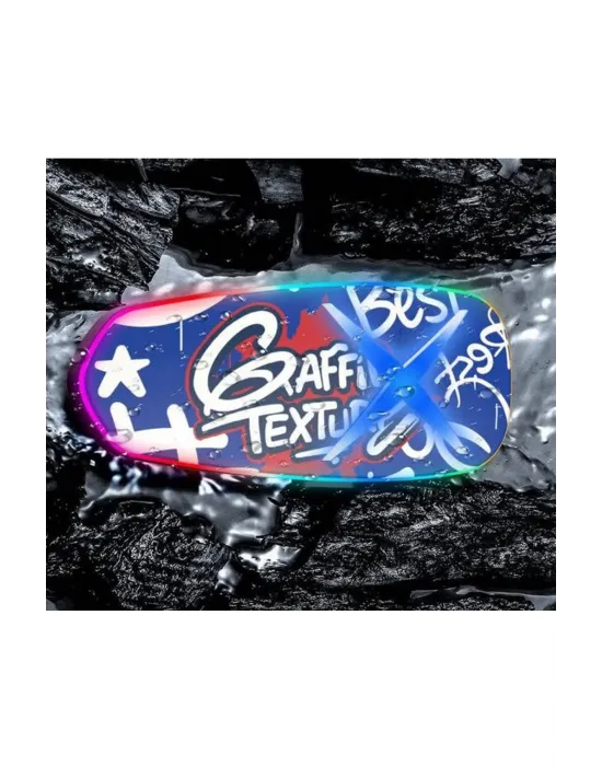 Helmet Graffiti Motor Kask Kulaklık Rgb Modlu Su Geçirmez 6.0 Bluetooth Intercom Yenı Model