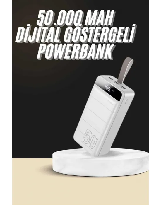 Hızlı Taşınabilir 50.000 Mah Powerbank Led Ekran Android Ve İos Uyumlu