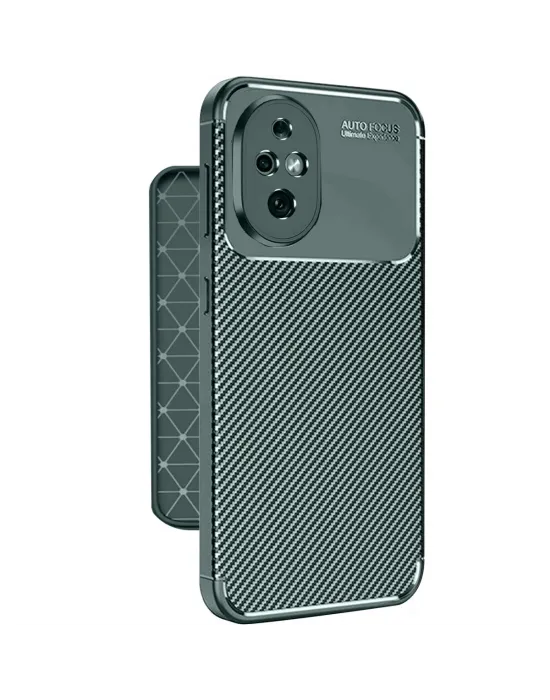 Honor 200 Kılıf Auto Focus Karbon Kapak - Koyu Yeşil