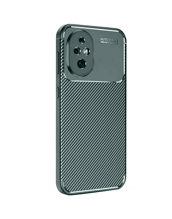 Honor 200 Kılıf Auto Focus Karbon Kapak - Koyu Yeşil