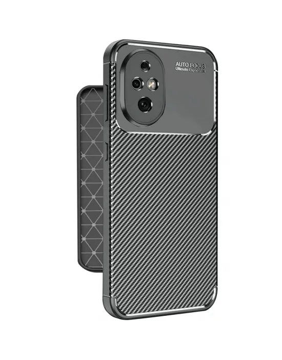 Honor 200 Kılıf Auto Focus Karbon Kapak - Siyah