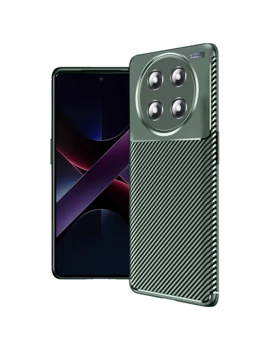 Honor Magic 7 Lite Kılıf Auto Focus Karbon Kapak - Koyu Yeşil