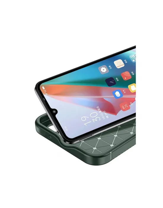 Honor Magic 7 Lite Kılıf Auto Focus Karbon Kapak - Koyu Yeşil