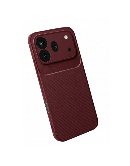 Huawei Honor 600 Pro Auto Focus Karbon Kapak - Bordo