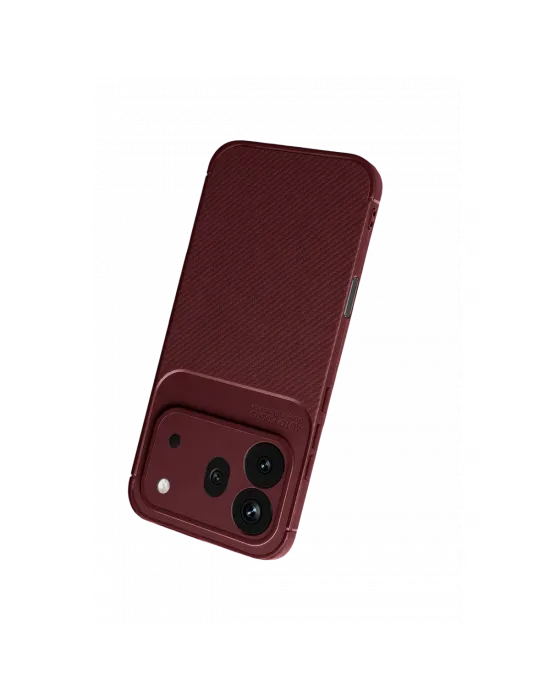 Huawei Honor 600 Pro Auto Focus Karbon Kapak - Bordo