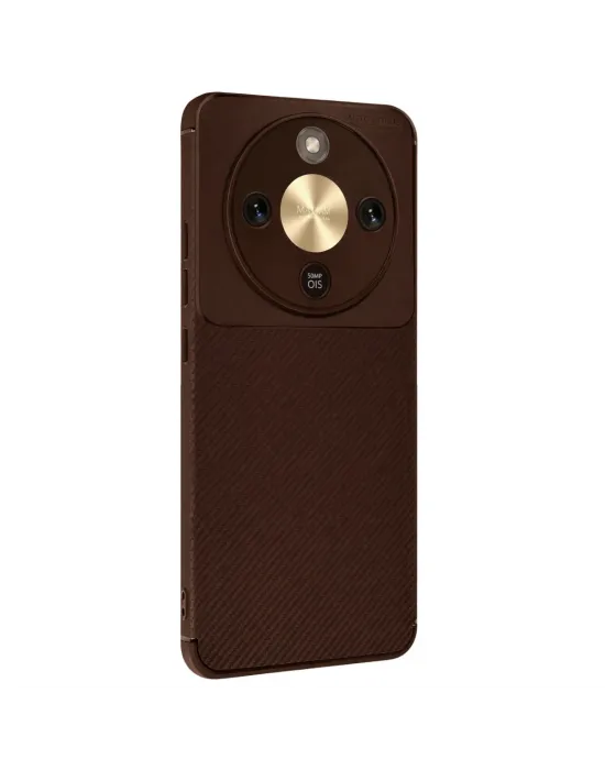 Huawei Honor Magic 8 Lite Auto Focus Karbon Kapak - Kahverengi