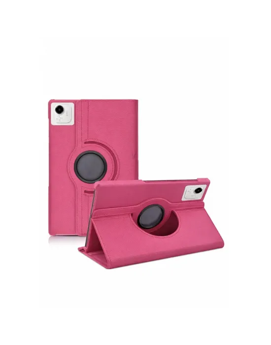 Huawei Honor Pad X9a 360 Tablet Deri Kılıf - Pembe