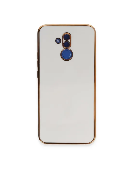 Huawei Mate 20 Lite Kılıf Volet Silikon - Beyaz