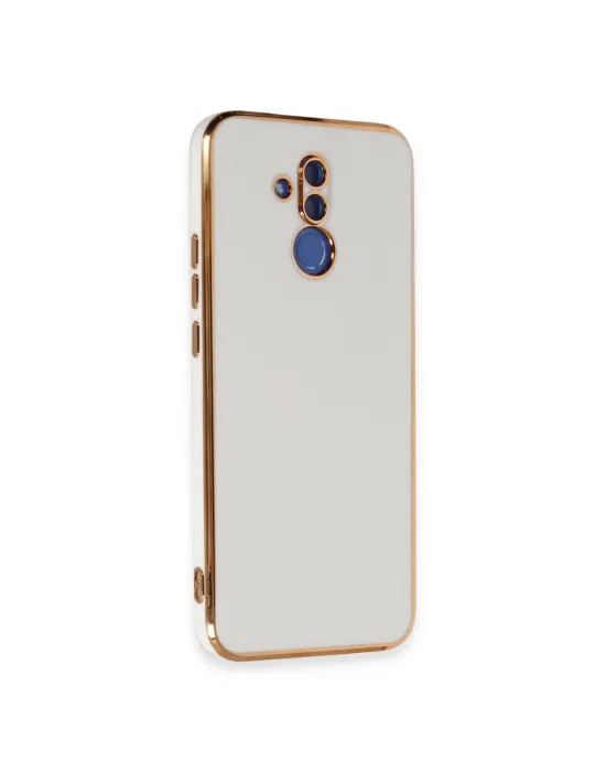 Huawei Mate 20 Lite Kılıf Volet Silikon - Beyaz
