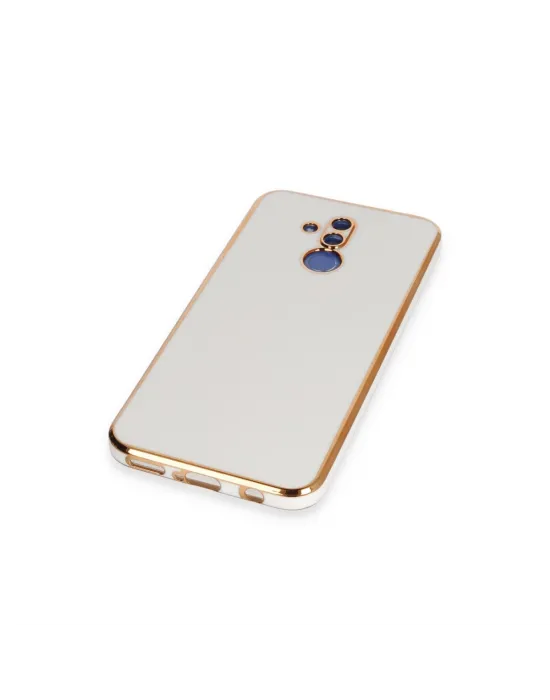 Huawei Mate 20 Lite Kılıf Volet Silikon - Beyaz