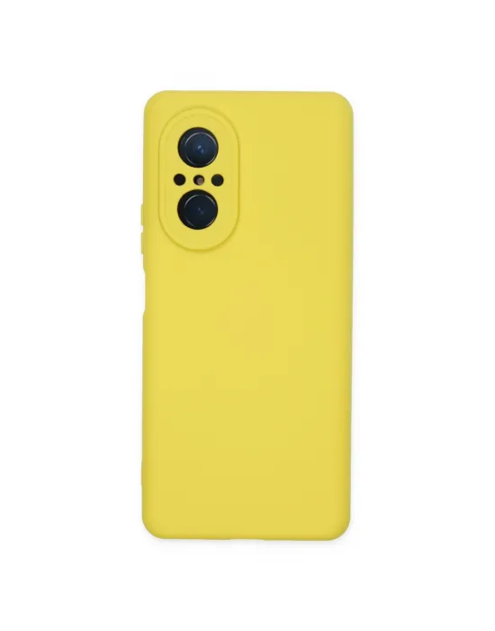 Huawei Nova 9 Se Kılıf Nano İçi Kadife Silikon - Sarı