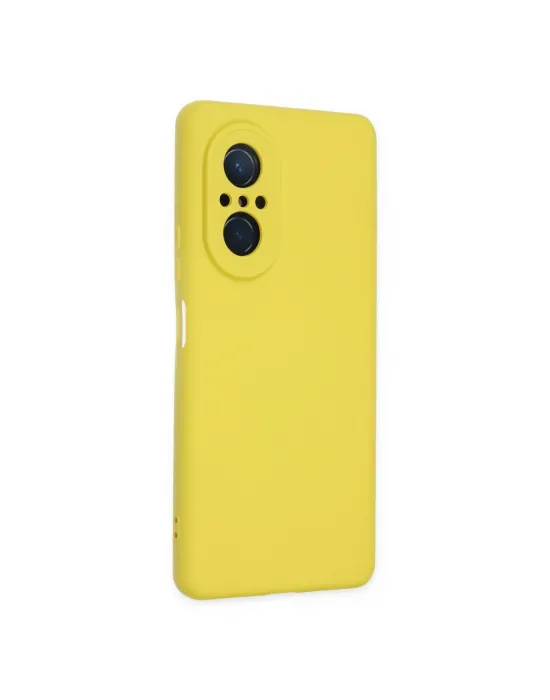 Huawei Nova 9 Se Kılıf Nano İçi Kadife Silikon - Sarı