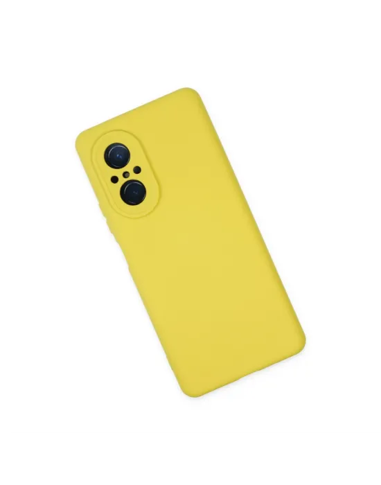 Huawei Nova 9 Se Kılıf Nano İçi Kadife Silikon - Sarı