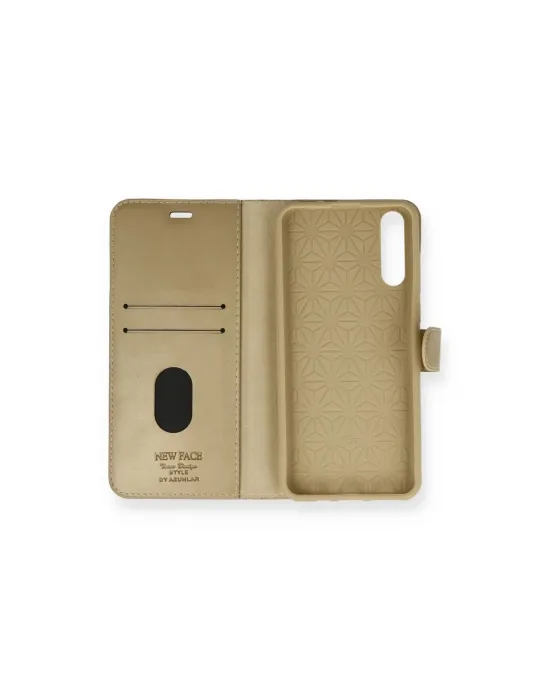 Huawei P Smart S Kılıf Trend S Plus Kapaklı Kılıf - Gold