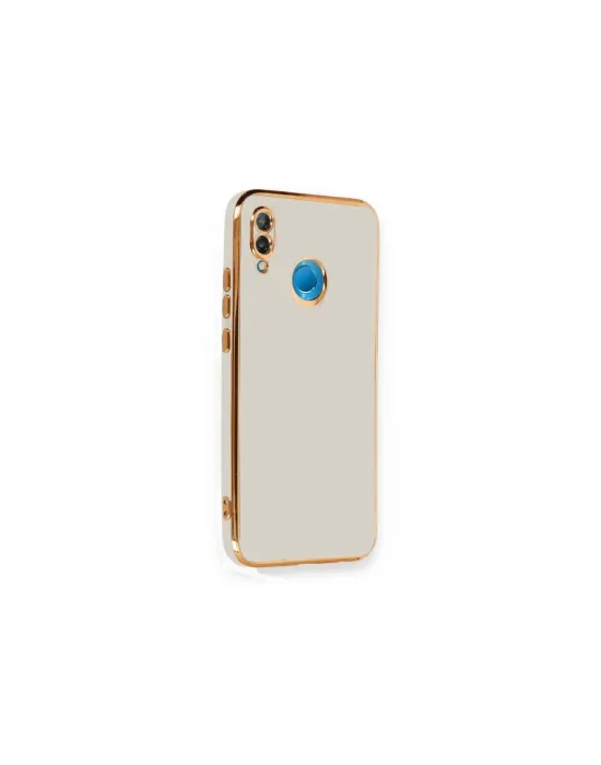 Huawei P20 Lite Kılıf Volet Silikon - Beyaz