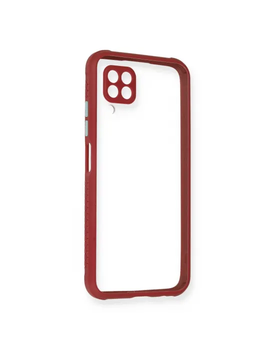 Huawei P40 Lite Kılıf Miami Şeffaf Silikon - Fuşya