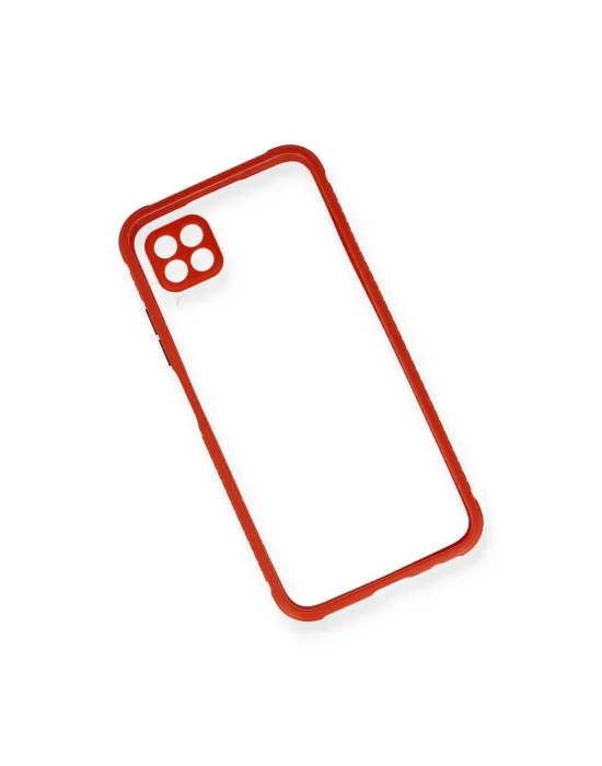 Huawei P40 Lite Kılıf Miami Şeffaf Silikon - Kırmızı