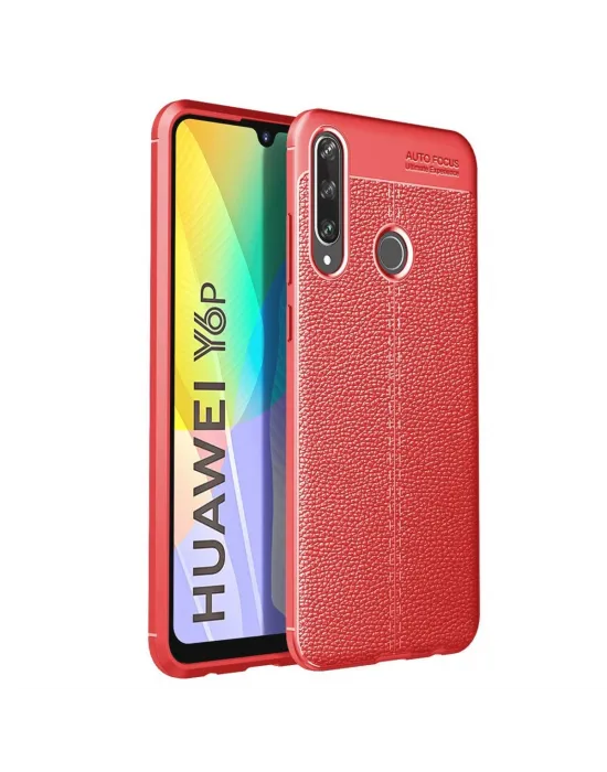 Huawei Y6p Kılıf Auto Focus Kapak - Kırmızı